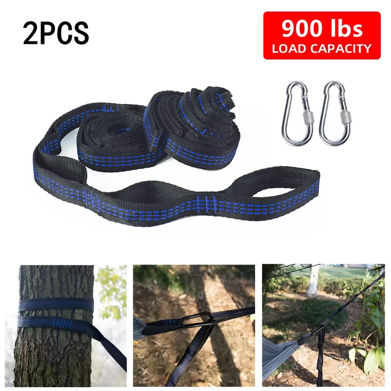 Kit de fixation hamac arbre : 2 sangles et 2 mousquetons à vis, 150 ou 200 cm, vue 8