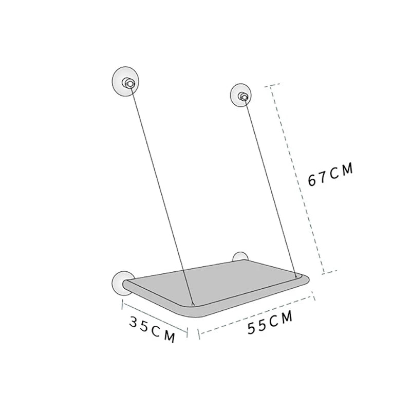 Hamac pour Chat de Fenêtre à 4 Ventouses en Tissu Oxford, Housse Lavable, 55 x 35 cm, vue 6
