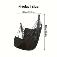 Chaise Hamac Suspendue en Polyester, 100 x 130 cm, Cordes et Sac de Rangement, vue 2