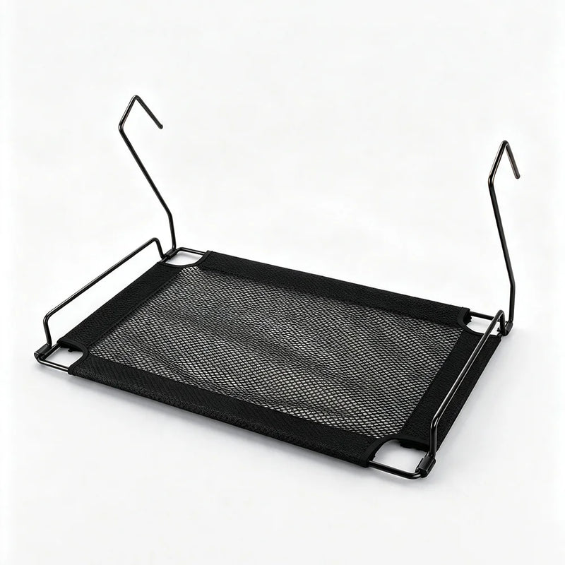 Hamac pour Chat Pliable à Accrocher au Radiateur ou au Rebord, Fer Noir et Maille, 45 x 30 cm, vue 6