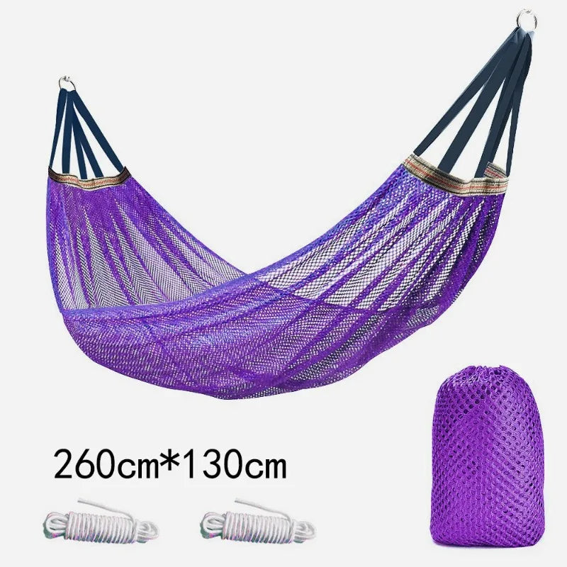 Hamac Filet à Barre en Bois ou sans Barre, Polyester, 4 Coloris, vue 3
