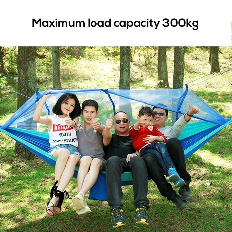 Hamac de randonnée double avec moustiquaire, tissu 210T, 260 x 140 cm, 5 coloris, vue 3