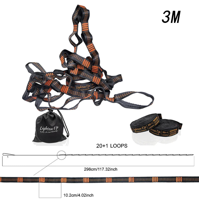 Sangles de hamac pour arbres à boucles réglables, lot de 2, 2,50 m ou 2,98 m, vue 10