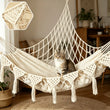 Hamac pour Chat Mural d'Angle en Filet de Macramé, Franges, 4 Coloris