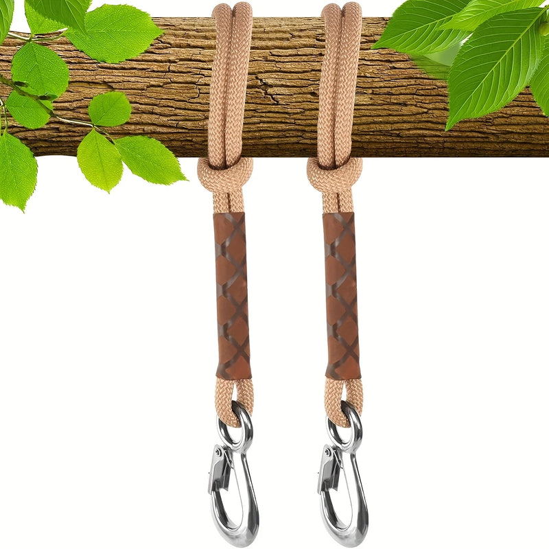 Cordes de Suspension pour Hamac avec Mousqueton, Lot de 2, 60 cm