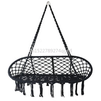 Chaise Hamac Suspendue Double en Macramé de Coton, Banc à Franges 130 x 80 cm, vue 5