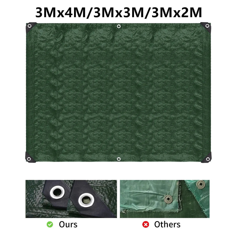 Bâche pour hamac imperméable en polyéthylène 105 g/m², œillets renforcés, vert ou bleu, 5 tailles, vue 2