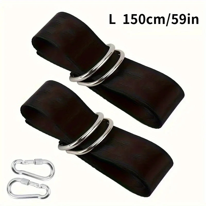 Sangles pour Hamac, Lot de 2, 120 ou 150 cm, Mousquetons Vissants, vue 7