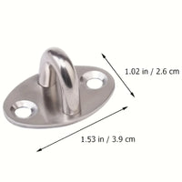 Crochet de Plafond Ovale en Inox, Lot de 5, Argenté ou Noir, vue 2