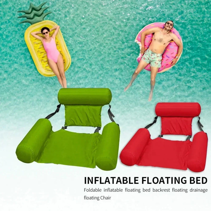 Hamac Gonflable de Piscine en Forme de Fauteuil Flottant, Pliable, 100 x 120 cm, vue 5