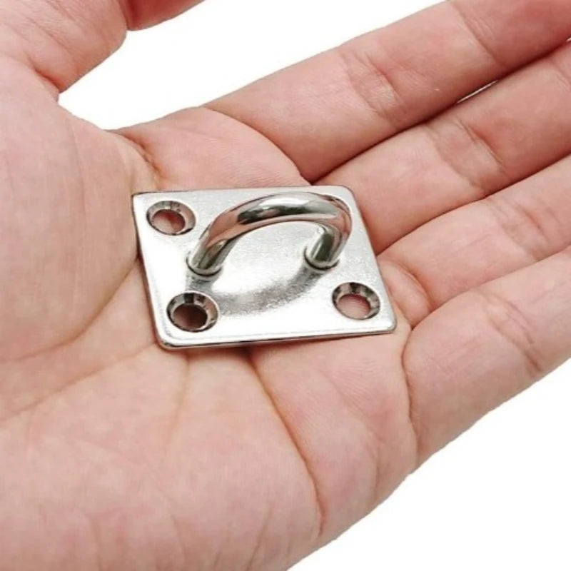 Plaque à Anneau Inox 304 pour Hamac, Fixation Plafond et Mur, M5 à M8, vue 4