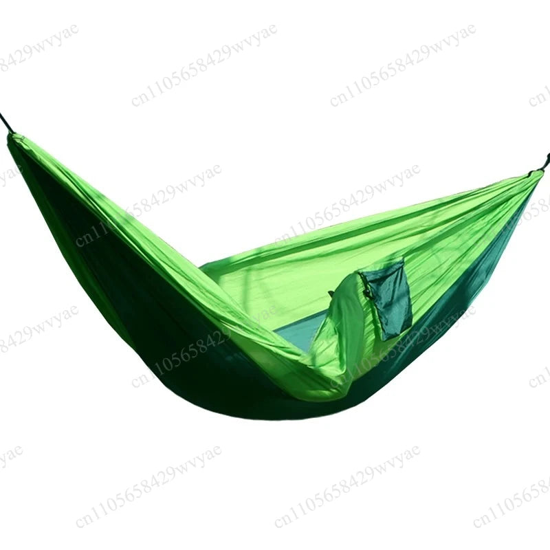 Hamac de Camping Nylon Simple ou Double, Cordes et Mousquetons Inclus, vue 5
