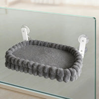 Hamac pour Chat de Fenêtre à Ventouses en Peluche, Pliable, Blanc ou Gris, 55 x 33 cm, vue 7