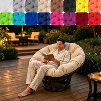 Coussin Rond Capitonné pour Fauteuil Papasan et Fauteuil Suspendu, 40 à 90 cm