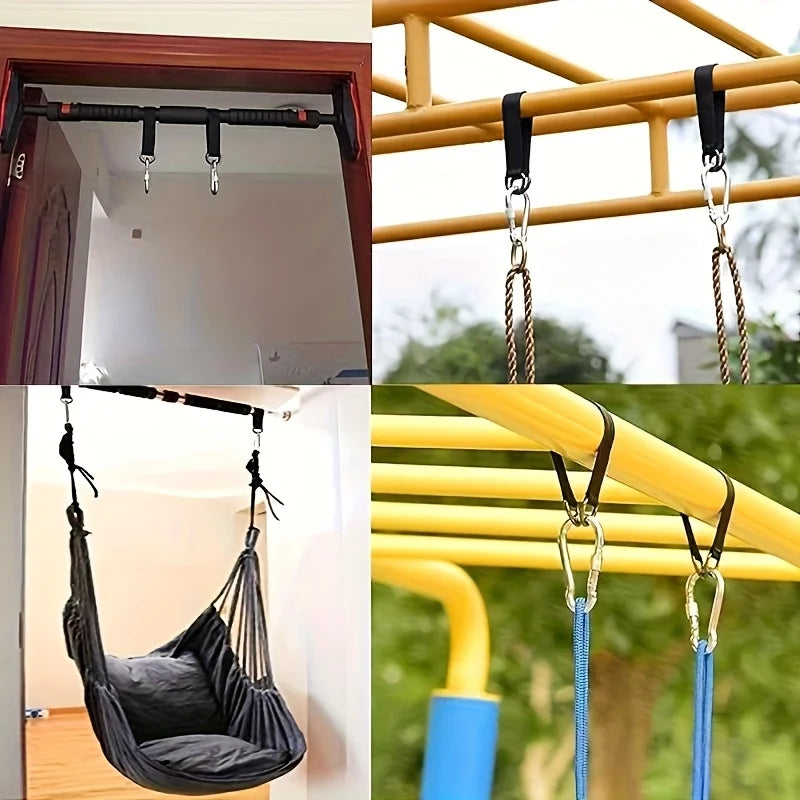 Sangles pour Hamac, Lot de 2, 120 ou 150 cm, Mousquetons Vissants, vue 3