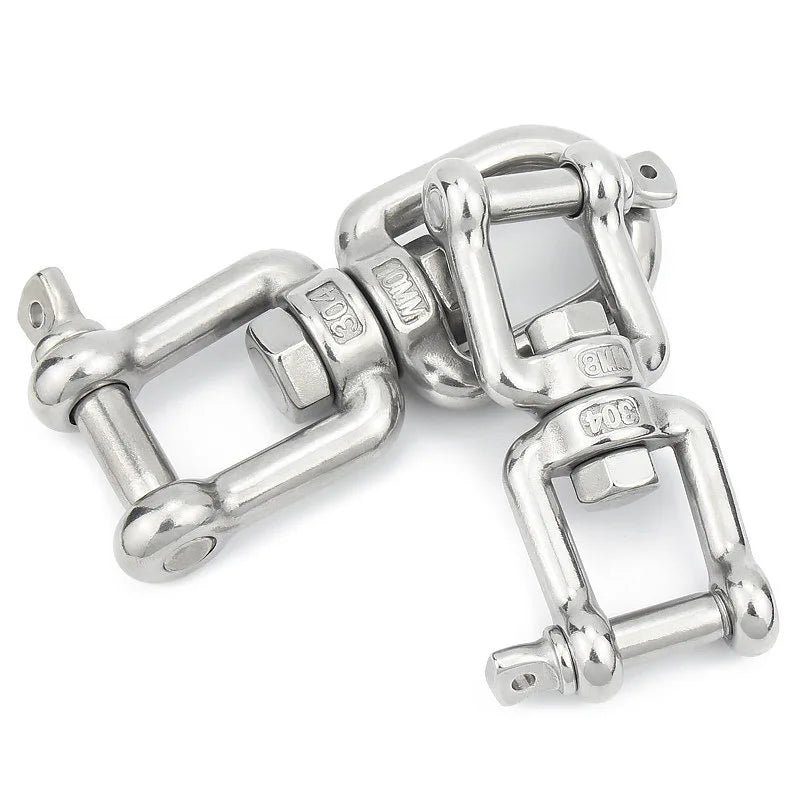 Émerillon double en inox 304 pour hamac et fauteuil suspendu, M4 à M12, vue 3