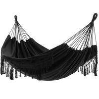 Hamac 2 Places à Franges Macramé, Blanc Cassé ou Noir, 200 ou 240 x 150 cm, vue 7