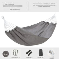 Hamac à Barre en Toile de Coton Épaisse, 1 ou 2 Places, 190 cm, Beige, Gris ou Marron, vue 9