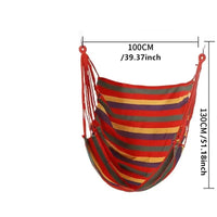 Chaise Hamac Suspendue en Toile Épaisse Rayée pour Jardin et Camping, vue 6