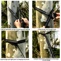 Sangles de hamac pour arbres à boucles réglables, lot de 2, 2,50 m ou 2,98 m, vue 5
