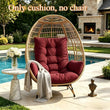 Coussin Fauteuil Œuf Suspendu avec Accoudoirs Rembourrés, 120 x 60 cm