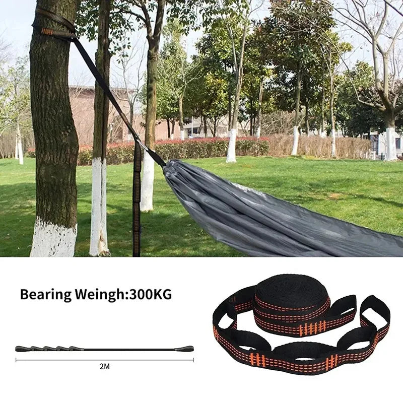Sangle Hamac Renforcée Noire, 200 cm, Lot de 2, Coutures Colorées au Choix, vue 4