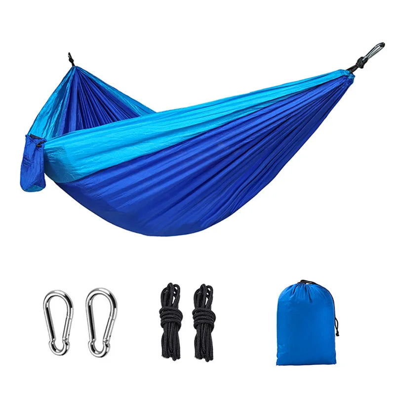 Hamac de Camping 2 Places en Nylon de Parachute, 270 x 140 cm, Rouge ou Bleu Roi, vue 8