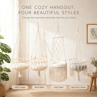 Hamac Chat Macramé Suspendu Bohème avec Coussin, 30 ou 40 cm, vue 4