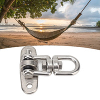 Fixation Hamac Pivotante 360° en Inox 304, Platine 8,2 cm avec Chevilles et Vis, vue 3
