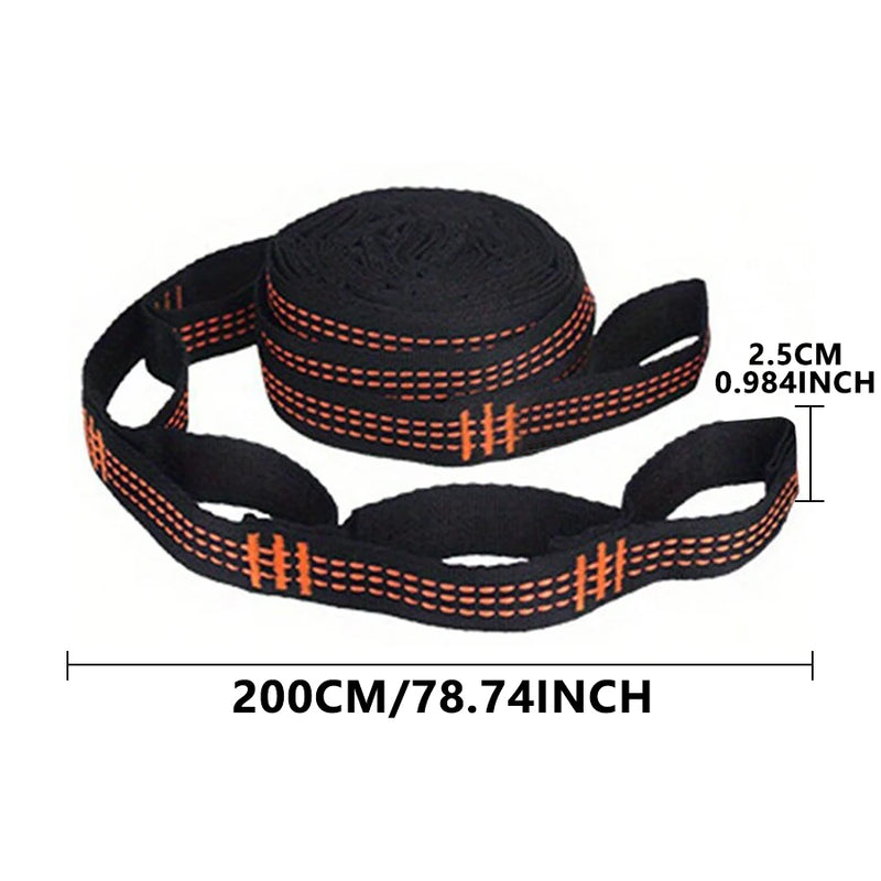 Sangles d'Accroche Hamac Arbre 2 m, Lot de 2, Orange ou Bleu, vue 2