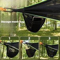 Hamac Triangle Filet Noir pour Arbres, Polyester, 2,8 m de Côté, vue 5