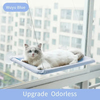 Hamac pour Chat de Fenêtre Suspendu à Ventouses, 4 Coloris, avec ou sans Canne à Jouets, vue 3