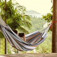 Hamac 1 Place en Toile Rayée pour Jardin et Camping, 260 x 80 ou 260 x 100 cm, vue 5