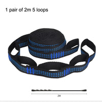 Paire de Sangles de Hamac 2 m à 5 Boucles avec Sac, Polyester, vue 7