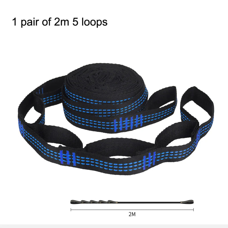 Paire de Sangles de Hamac 2 m à 5 Boucles avec Sac, Polyester, vue 7