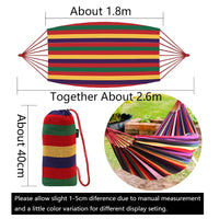 Hamac Rayé en Coton et Polyester, 1 Place, 180 cm, Rouge ou Bleu, vue 6