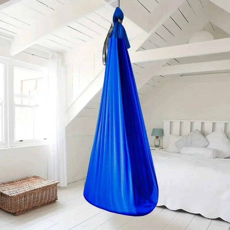 Hamac Suspendu Élastique en Polyamide, 150 x 280 cm, Kit de Fixation, Yoga Aérien, vue 5