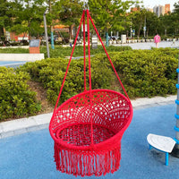 Chaise Hamac Suspendue en Macramé avec Franges, Siège Rond, 8 Coloris, vue 10