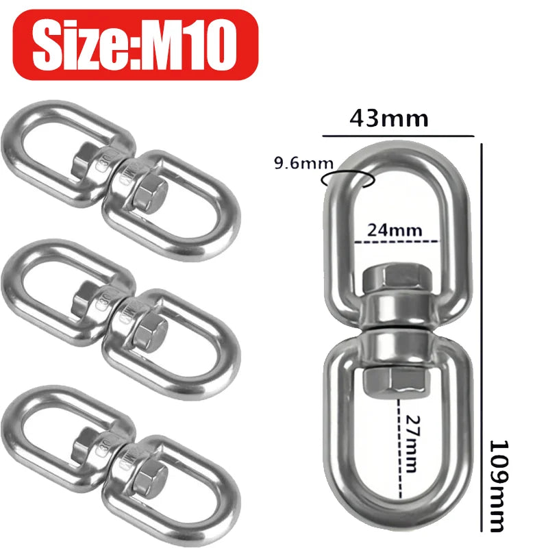 Émerillon Double Inox 304 pour Hamac et Fauteuil Suspendu, M4 à M10, vue 8