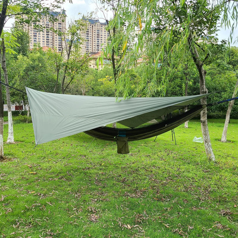 Hamac de Camping avec Moustiquaire et Bâche en Nylon Parachute, 290 x 140 cm, 1 Place, vue 5