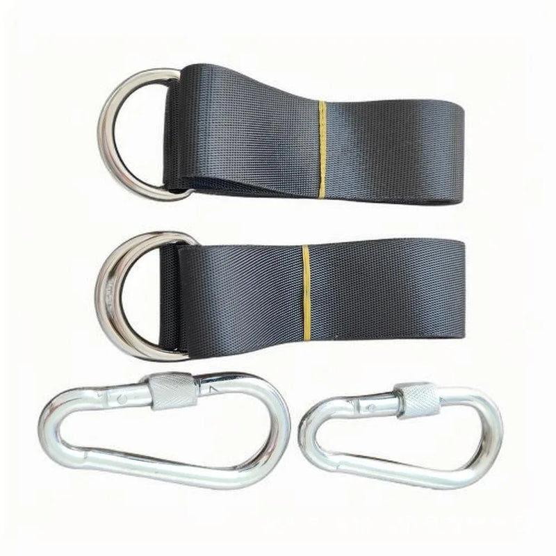 Sangles de Suspension pour Hamac avec Anneaux en D et Mousquetons à Vis, Lot de 2, 30 à 200 cm, vue 7