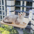 Hamac pour Chat Pliable pour Fenêtre ou Mur Lisse, Maille Grise ou Beige, 45 ou 52 x 30 cm