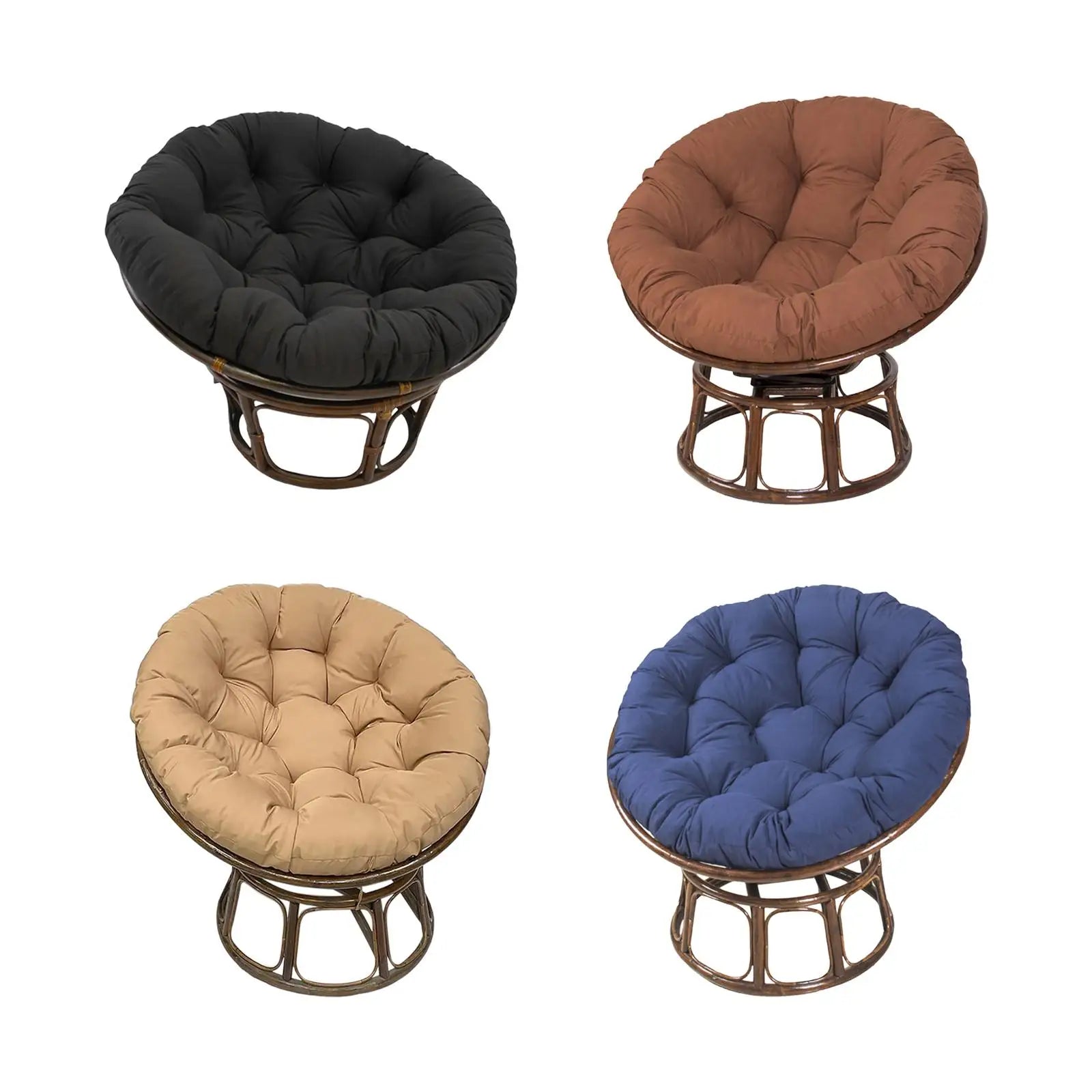 Coussin Fauteuil Suspendu Rond Épais 40 cm, Assise Capitonnée