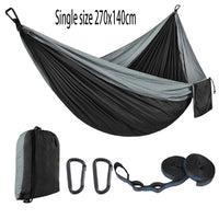 Hamac de camping portable en nylon 210T, simple 270 x 140 cm ou double 300 x 200 cm, vue 15