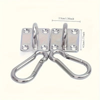 Crochets pour Hamac en Inox 304, Platine et Mousqueton, Lot de 4 à 12, vue 2