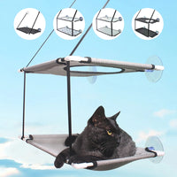 Hamac pour Chat de Fenêtre à Ventouses, Simple ou Double Étage, Maille et Sangles, 51 x 31 cm