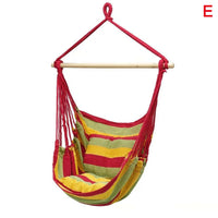 Chaise Hamac Suspendue Rayée en Coton et Polyester, Charge 120 kg, 130 x 100 cm, 6 Coloris, vue 8