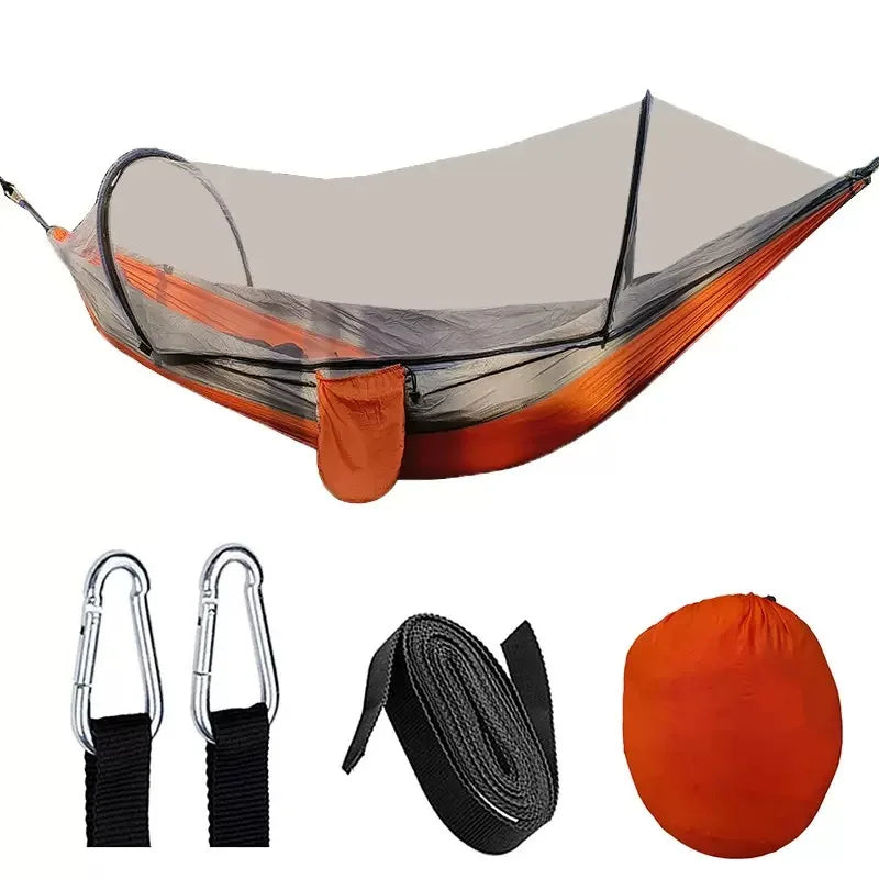 Hamac de Camping Ultra-Léger avec Moustiquaire à Arceaux, Nylon 210T, 6 Coloris, vue 7