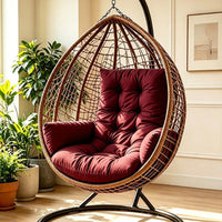Coussin Fauteuil Œuf Suspendu avec Accoudoirs Rembourrés, 120 x 60 cm, vue 7