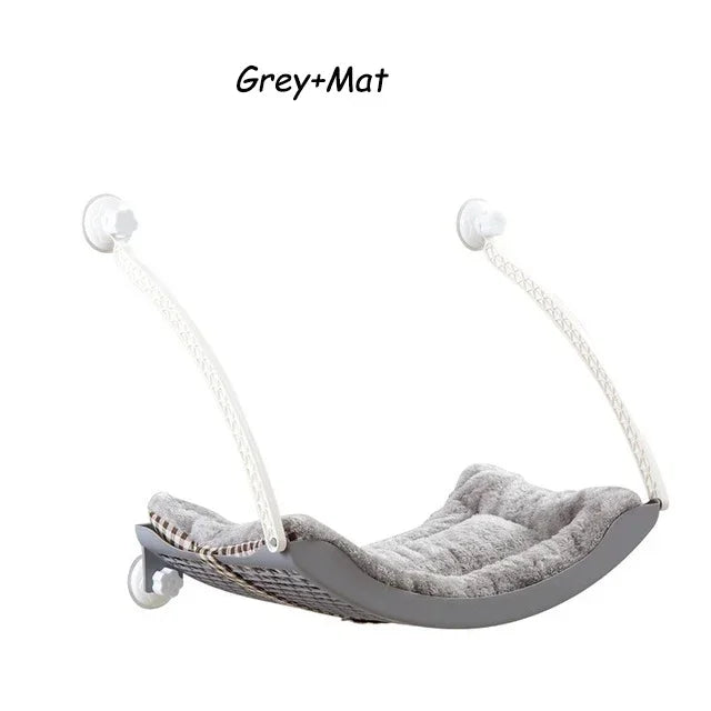 Hamac Chat Fenêtre à Ventouses Courbé avec Coussin ou Planche à Gratter, vue 10